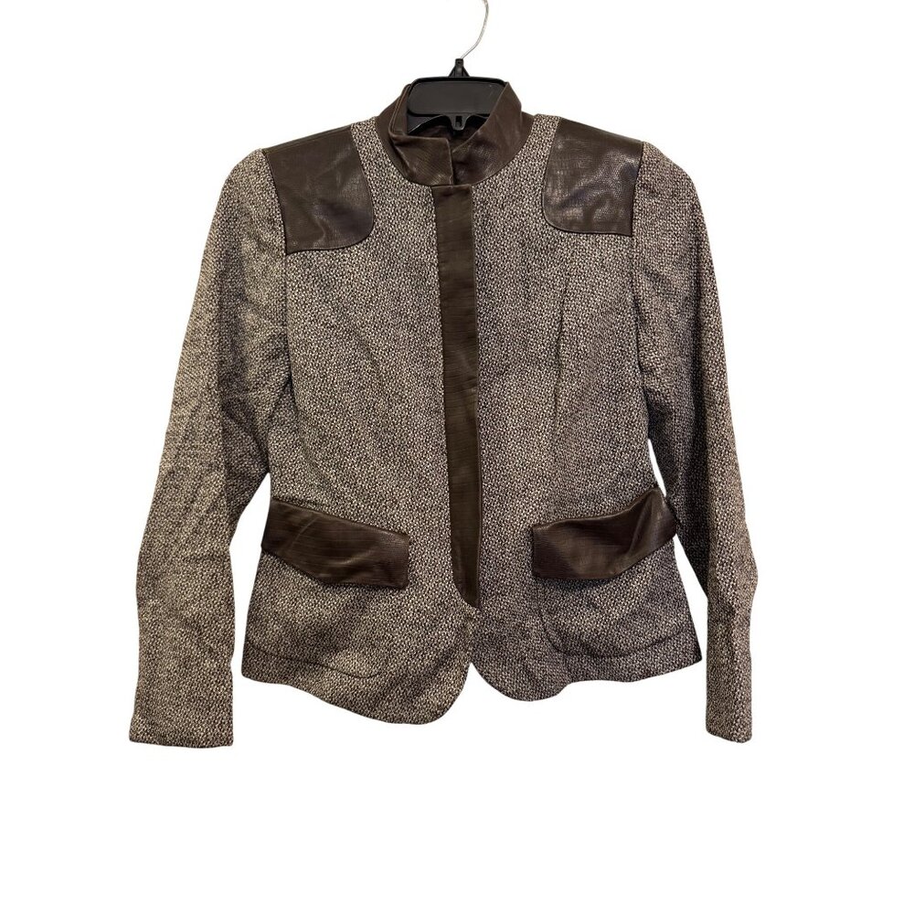 vintage Dana Buchman Petite Womens Blazer jacket  Size 6 Brown